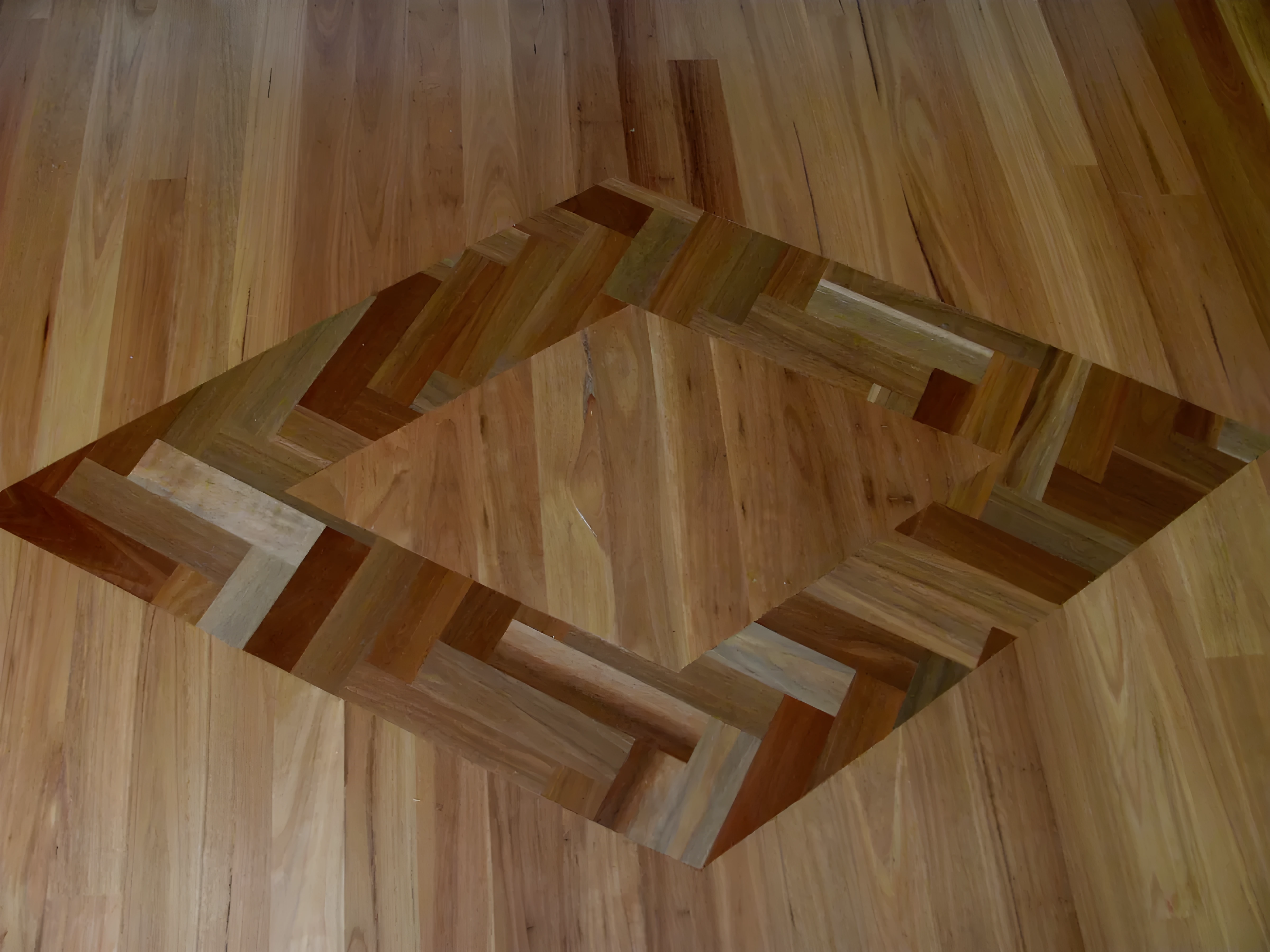 Diamond parquetry inlay